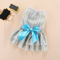 HKM-7740605 Vertical Striped Pet Skirt in Multiple Colors for Cats and Dogs
