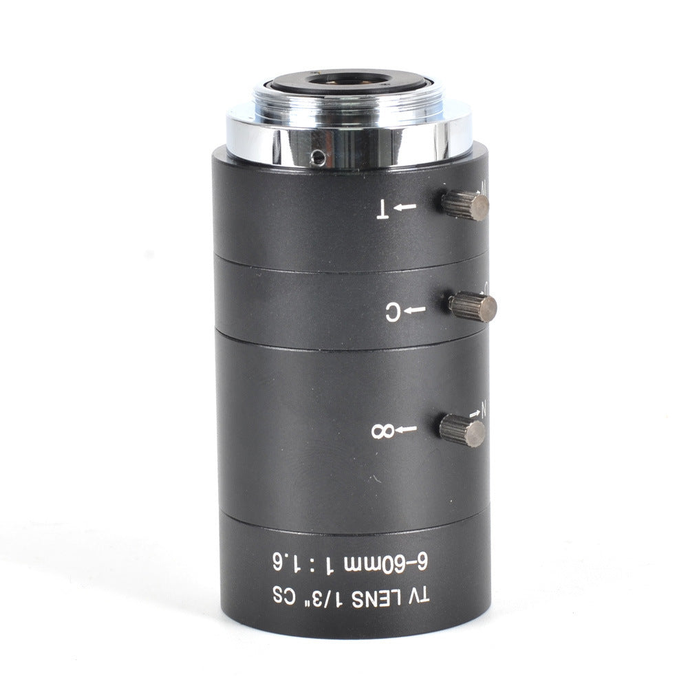 HKM-774099 Manual Aperture 6-60MM Lens for CS-Mount Cameras with 1:1.6 Aperture and 0.3M Closest Focus