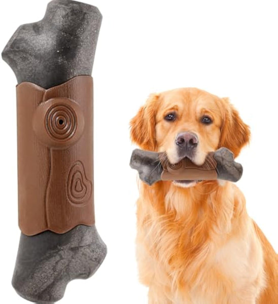 HKM-7741501 Indestructible Dog Chew Toy for Aggressive Chewers - Large Size with Bacon Flavor, Durable Nylon Design