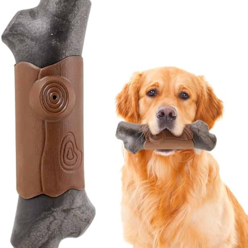 HKM-7741501 Indestructible Dog Chew Toy for Aggressive Chewers - Large Size with Bacon Flavor, Durable Nylon Design