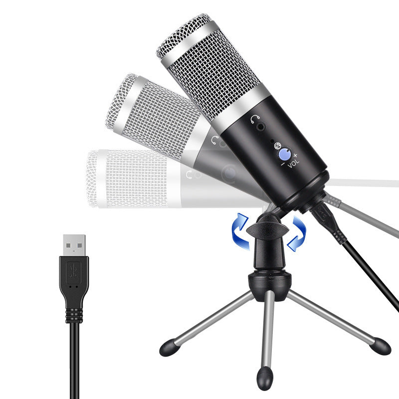 HKM-774227 Condenser Microphone for Podcast Recording and Live Streaming with Heart-Shaped Pickup Pattern, Wireless and Desktop Compatible