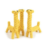 HKM-7742653 Durable Giraffe-Shaped Rope Chew Toy for Small Dogs - Promotes Dental Health and Playtime Fun