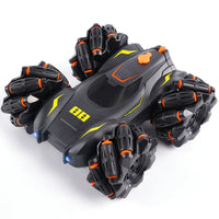 HKM-774291 2.4GHz Double-Sided Remote Control Stunt Car with Light Spray Effect for Kids