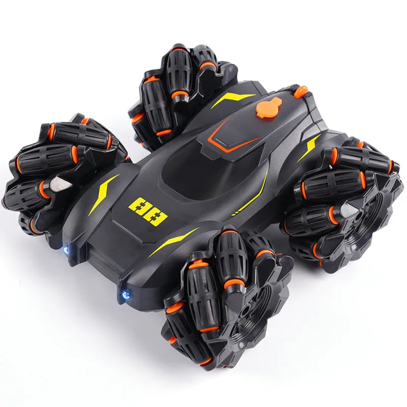 HKM-774291 2.4GHz Double-Sided Remote Control Stunt Car with Light Spray Effect for Kids