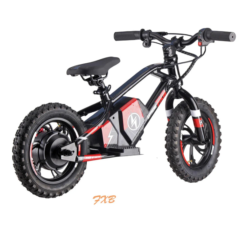 HKM-774291 Electric Balance Bike for Kids 12/16 Inch with Steel Fork and Aluminum Alloy Frame, 2-Speed, 150W Motor, CE Certified, Ages 3-8