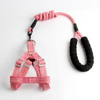 HKM-7743805 Nylon Pet Chest Traction Rope with Comfortable Handle and Metal Buckle