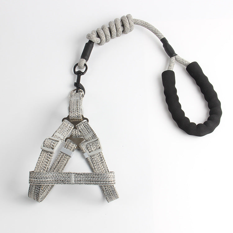 HKM-7743805 Nylon Pet Chest Traction Rope with Comfortable Handle and Metal Buckle