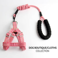 HKM-7743805 Nylon Pet Chest Traction Rope with Comfortable Handle and Metal Buckle