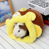 HKM-7744061 Cozy Semi-Enclosed Pet Bed Nest in Short Plush - Size S