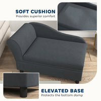 HKM-7745469 Modern Dark Gray Pet Sofa Bed with Hidden Storage for Small Dogs and Cats
