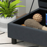 HKM-7745469 Modern Dark Gray Pet Sofa Bed with Hidden Storage for Small Dogs and Cats