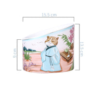 HKM-7745981 Ceramic Cat Bowl with High Legs and Oblique Mouth Design, Double Bowl Set