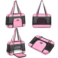 HKM-7746237 Foldable Breathable Pet Cat and Dog Travel Backpack - Oxford Shoulder Bag for Small Animals (Up to 13 kg)