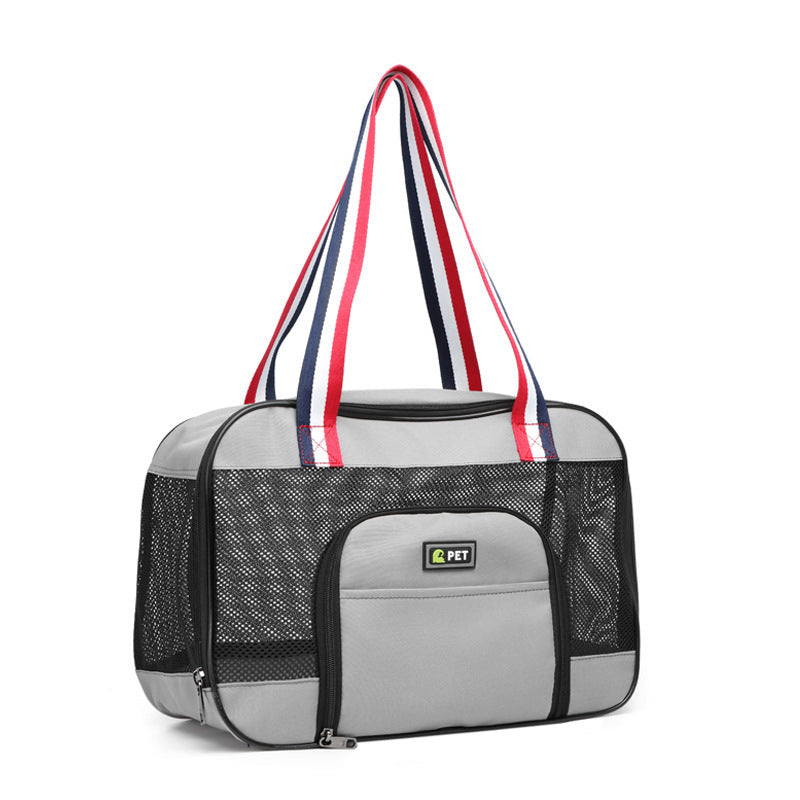 HKM-7746237 Foldable Breathable Pet Cat and Dog Travel Backpack - Oxford Shoulder Bag for Small Animals (Up to 13 kg)
