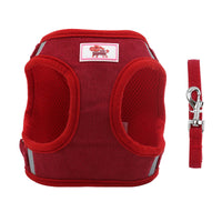 HKM-7749053 Reflective Polyester Dog Leash with Adjustable Vest Design in Multiple Colors