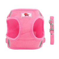 HKM-7749053 Reflective Polyester Dog Leash with Adjustable Vest Design in Multiple Colors