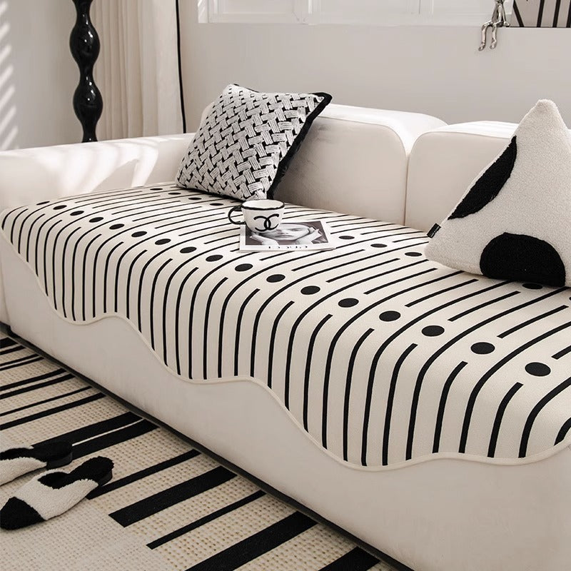 HKM-774931 Modern Light Luxury Sofa Cushion Cover - Striped Design in Vertical Points, Multiple Sizes Available