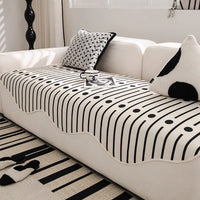 HKM-774931 Modern Light Luxury Sofa Cushion Cover - Striped Design in Vertical Points, Multiple Sizes Available
