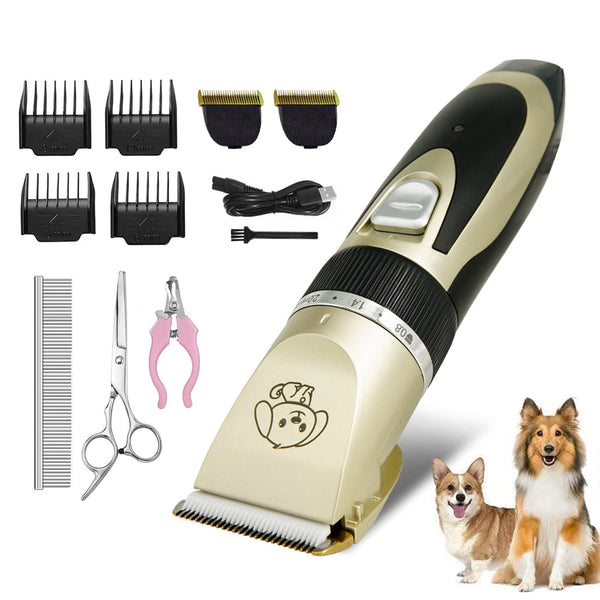 HKM-7751357 Professional Rechargeable Dog & Cat Grooming Clippers with Titanium Ceramic Blade