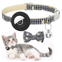 HKM-7751741 Plaid Bowknot Collar for Dogs and Cats in Black, Orange, Pink, and Green