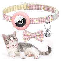 HKM-7751741 Plaid Bowknot Collar for Dogs and Cats in Black, Orange, Pink, and Green