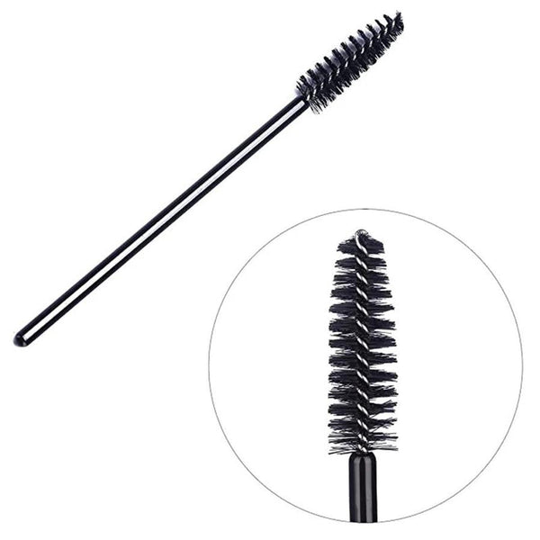 HKM-775251 50 Pcs Disposable Eyelash and Eyebrow Brushes with Soft Applicator Spoolies for Makeup Application