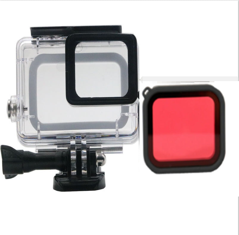 HKM-775251 Waterproof Case for GoPro Hero 5, 6, 7 with Optional Colour Filters and Accessories