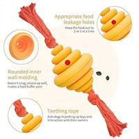 HKM-7753021 Durable Dog Ball with Rope - Interactive Chew and Food Dispenser Toy for Large Dogs