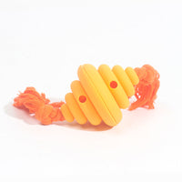 HKM-7753021 Durable Dog Ball with Rope - Interactive Chew and Food Dispenser Toy for Large Dogs
