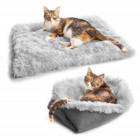 HKM-7753789 Cozy Foldable Plush Pet Bed Mat for Dogs and Cats ¨C Warm Fleece Cushion Ideal for Winter Comfort