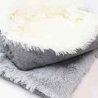 HKM-7753789 Cozy Foldable Plush Pet Bed Mat for Dogs and Cats ¨C Warm Fleece Cushion Ideal for Winter Comfort
