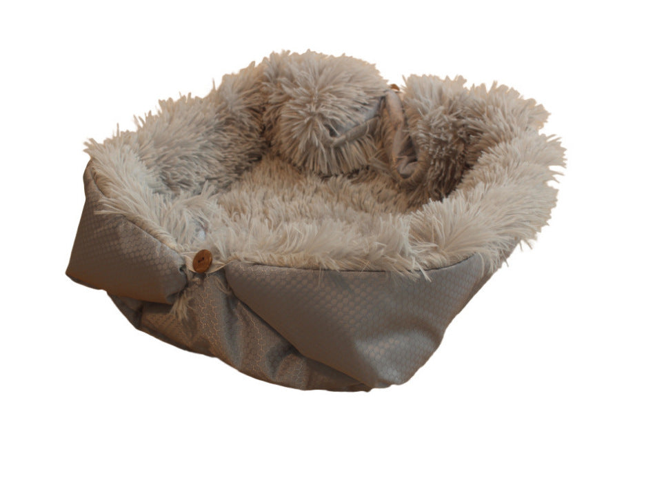 HKM-7753789 Cozy Foldable Plush Pet Bed Mat for Dogs and Cats ¨C Warm Fleece Cushion Ideal for Winter Comfort