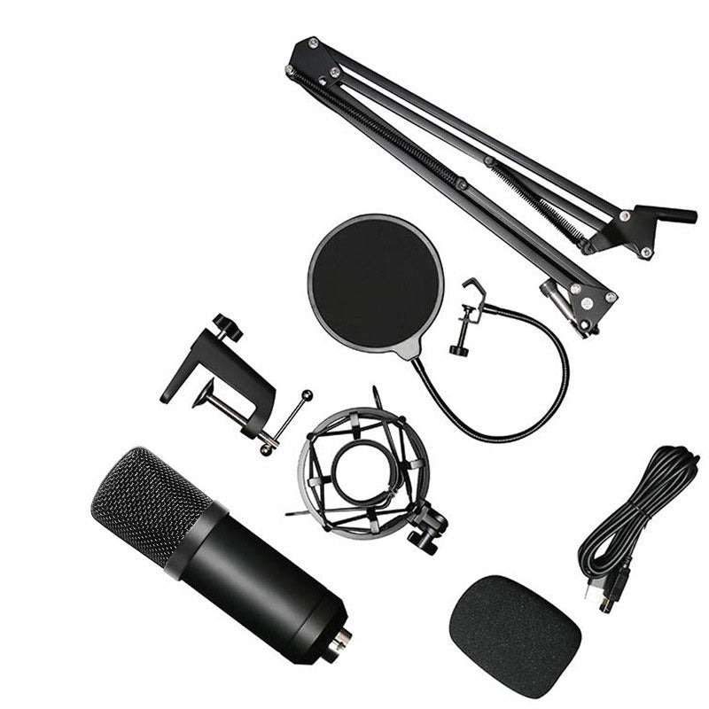 HKM-775379 Condenser Microphone Set BM-700 with Metal Construction for Recording and Live Performances