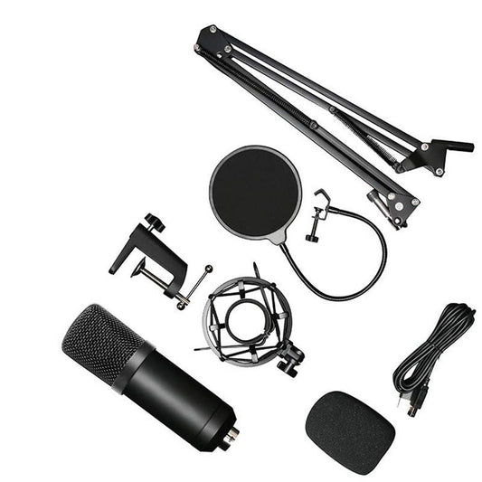 HKM-775379 Condenser Microphone Set BM-700 with Metal Construction for Recording and Live Performances