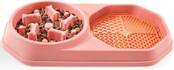 HKM-775379 Interactive Slow Feeder Dog Bowl for Healthy Eating and Weight Management, Non-Slip Design, Easy to Clean