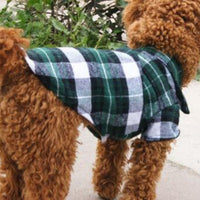 HKM-7753917 Pet Clothing for Small Dogs and Cats - Cute Plaid Shirt in Blue and Red, Size XS to XL