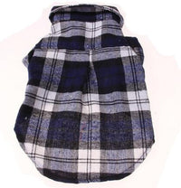 HKM-7753917 Pet Clothing for Small Dogs and Cats - Cute Plaid Shirt in Blue and Red, Size XS to XL