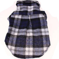 HKM-7753917 Pet Clothing for Small Dogs and Cats - Cute Plaid Shirt in Blue and Red, Size XS to XL