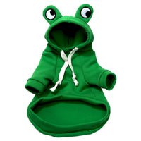HKM-7755197 Frog Costume Sweatshirt for Small Dogs and Cats – Cozy Hoodies for Autumn Fun