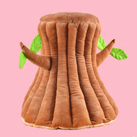 HKM-7755581 Cute Tree-Shaped Cotton Cat Nest in Coffee Color, 45x45x20cm (S) & 55x55x30cm (M)