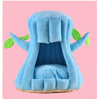 HKM-7755581 Cute Tree-Shaped Cotton Cat Nest in Coffee Color, 45x45x20cm (S) & 55x55x30cm (M)