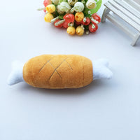 HKM-7756349 Plush Double-Legged Chicken Leg Toy for Dogs - Sounding Bite Toy, 16-18 cm