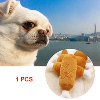 HKM-7756349 Plush Double-Legged Chicken Leg Toy for Dogs - Sounding Bite Toy, 16-18 cm