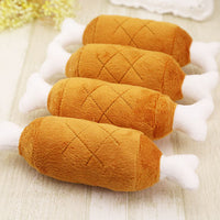 HKM-7756349 Plush Double-Legged Chicken Leg Toy for Dogs - Sounding Bite Toy, 16-18 cm