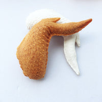 HKM-7756349 Plush Double-Legged Chicken Leg Toy for Dogs - Sounding Bite Toy, 16-18 cm