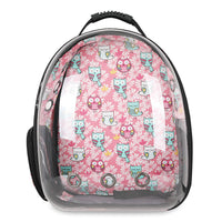 HKM-7757757 Pet Carrier Backpack with Transparent Design and Ventilation for Cats and Dogs