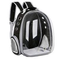 HKM-7757757 Pet Carrier Backpack with Transparent Design and Ventilation for Cats and Dogs