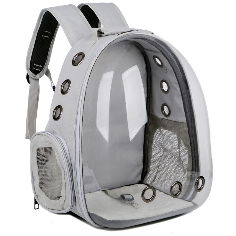 HKM-7757757 Pet Carrier Backpack with Transparent Design and Ventilation for Cats and Dogs