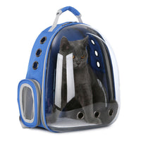 HKM-7757757 Pet Carrier Backpack with Transparent Design and Ventilation for Cats and Dogs
