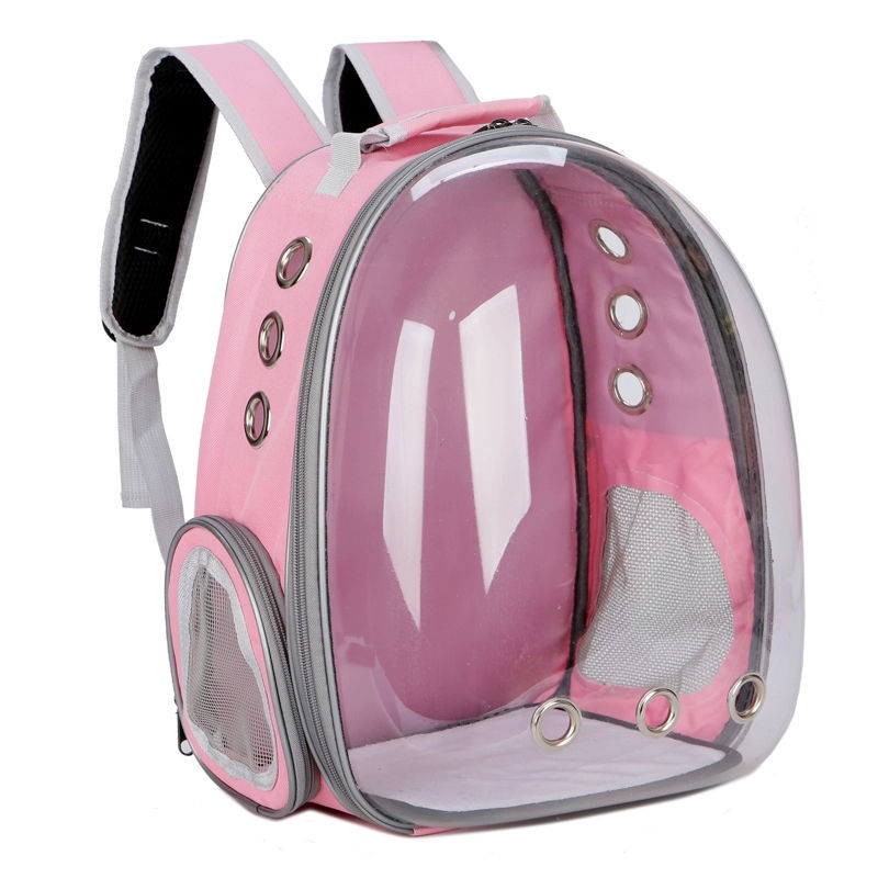HKM-7757757 Pet Carrier Backpack with Transparent Design and Ventilation for Cats and Dogs